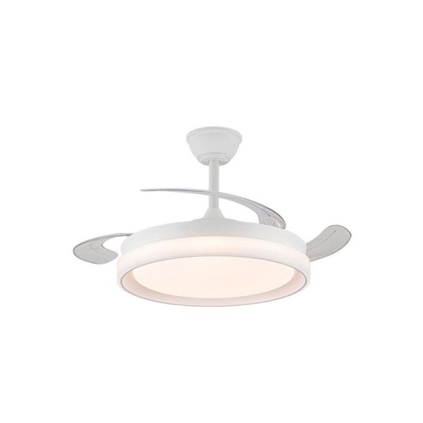 Ventilateur de plafond LED BRISA EVO à pales rétractables, 72 W, 7 920 lm, CCT, variateur intelligent