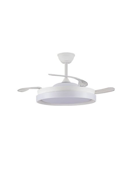Ventilateur de plafond LED BRISA EVO à pales rétractables, 72 W, 7 920 lm, CCT, variateur intelligent
