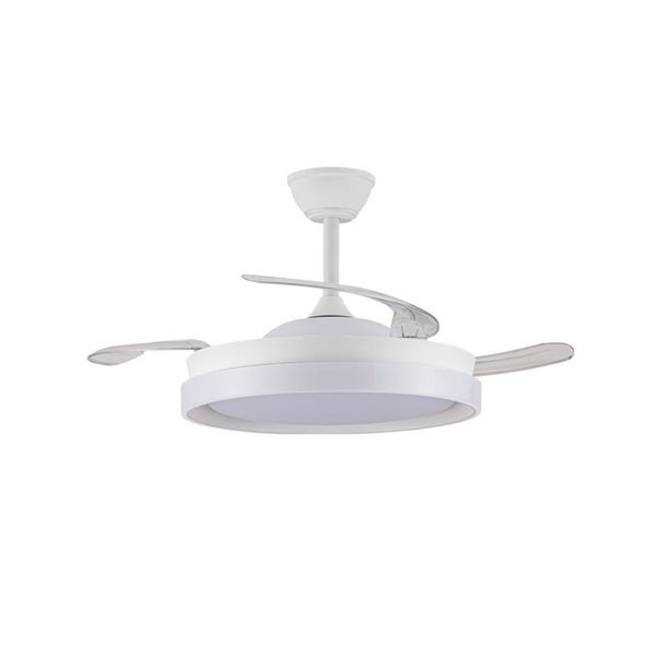 Ventilateur de plafond LED BRISA EVO à pales rétractables, 72 W, 7 920 lm, CCT, variateur intelligent