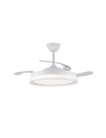 Ventilateur de plafond LED BRISA EVO à pales rétractables, 72 W, 7 920 lm, CCT, variateur intelligent