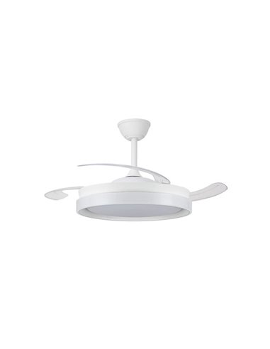 Ventilador de techo LED aspas retráctiles BRISA ECO, 45W 4400Lm CCT