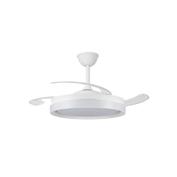 Ventilador de techo LED aspas retráctiles BRISA ECO, 45W 4400Lm CCT