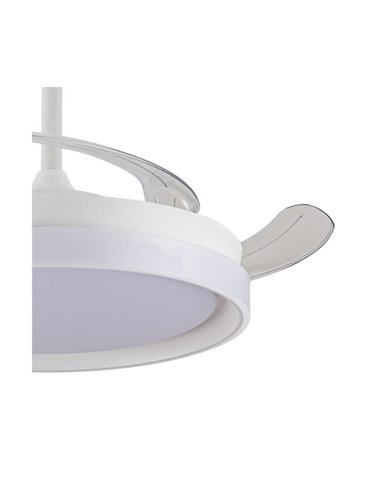 Ventilador de techo LED aspas retráctiles BRISA ECO, 45W 4400Lm CCT