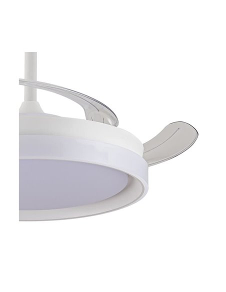 Ventilador de techo LED aspas retráctiles BRISA ECO, 45W 4400Lm CCT