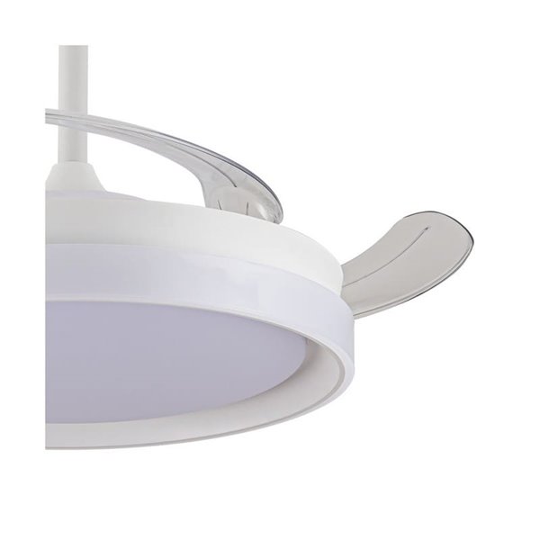 Ventilateur de plafond LED BRISA ECO à pales rétractables, 45 W, 4 400 lm CCT