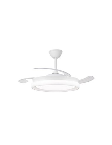 Ventilador de techo LED aspas retráctiles BRISA ECO, 45W 4400Lm CCT