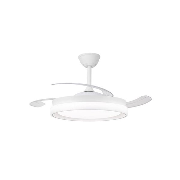 Ventilador de techo LED aspas retráctiles BRISA ECO, 45W 4400Lm CCT