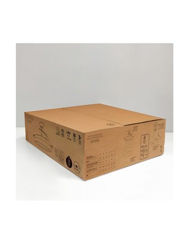 Ventilador de techo LED aspas retráctiles BRISA ECO negro, 45W 4400Lm CCT