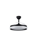 Ventilador de techo LED aspas retráctiles BRISA ECO negro, 45W 4400Lm CCT