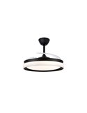 Ventilador de techo LED aspas retráctiles BRISA ECO negro, 45W 4400Lm CCT