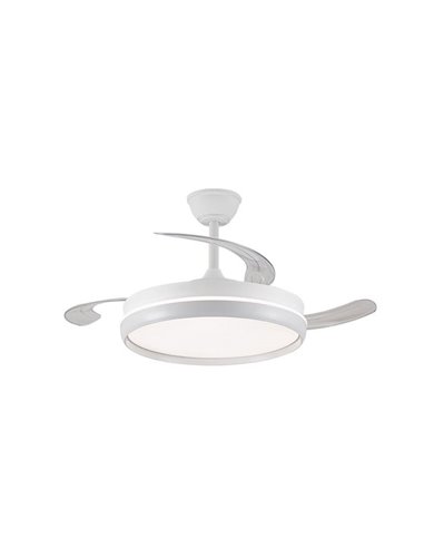 Ventilador LED aspas retráctiles CHARLY EVO 72W, 7920Lm CCT Dim Smart