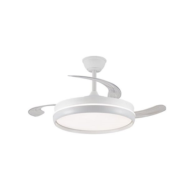 Ventilador LED aspas retráctiles CHARLY EVO 72W, 7920Lm CCT Dim Smart