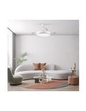 Ventilador LED aspas retráctiles CHARLY EVO 72W, 7920Lm CCT Dim Smart