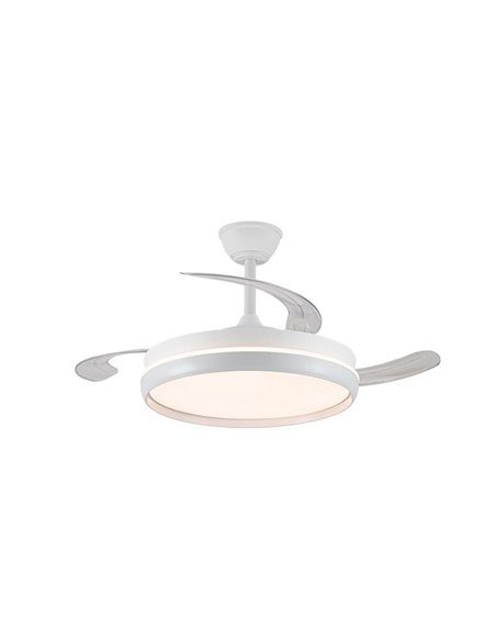 Ventilador LED aspas retráctiles CHARLY EVO 72W, 7920Lm CCT Dim Smart
