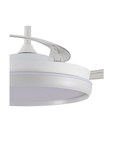 Ventilador CHARLY EVO 72W LED com pás retráteis, 7920Lm CCT Dim Smart