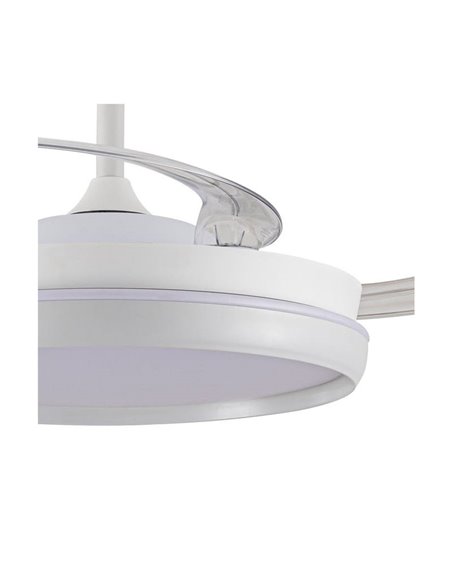 Ventilador CHARLY EVO 72W LED com pás retráteis, 7920Lm CCT Dim Smart