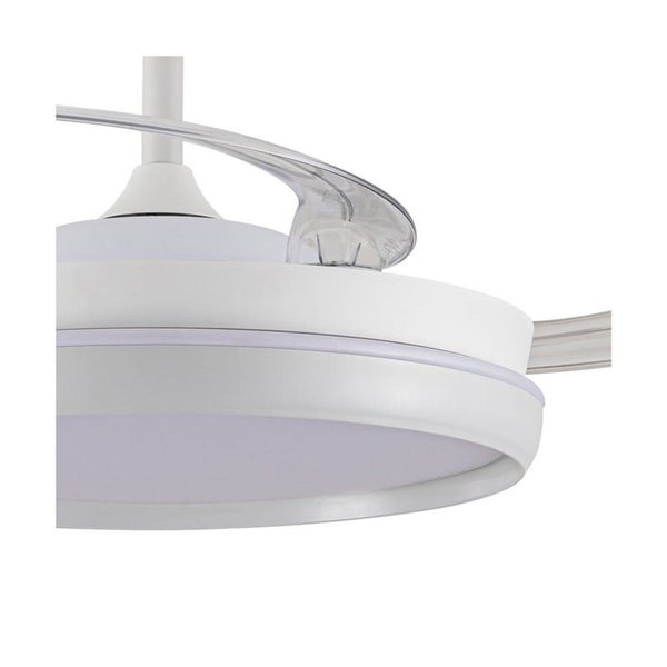 Ventilateur LED CHARLY EVO 72W à pales rétractables, 7920Lm CCT Dim Smart