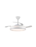 Ventilateur LED CHARLY EVO 72W à pales rétractables, 7920Lm CCT Dim Smart