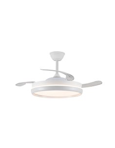 Ventilateur LED CHARLY EVO 72W à pales rétractables, 7920Lm CCT Dim Smart