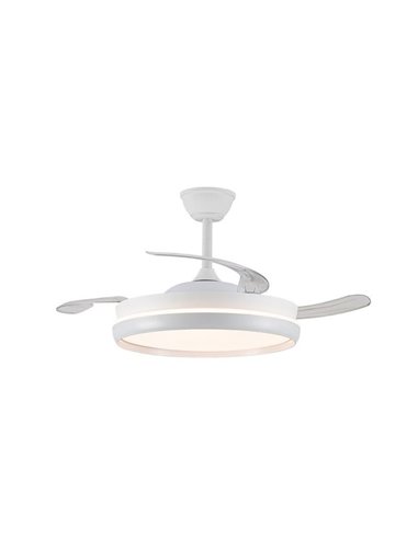 Ventilateur LED CHARLY EVO 72W à pales rétractables, 7920Lm CCT Dim Smart