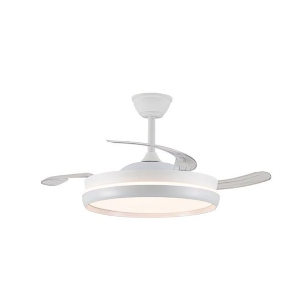 Ventilador CHARLY EVO 72W LED com pás retráteis, 7920Lm CCT Dim Smart