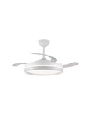 Ventilateur LED CHARLY EVO 72W à pales rétractables, 7920Lm CCT Dim Smart