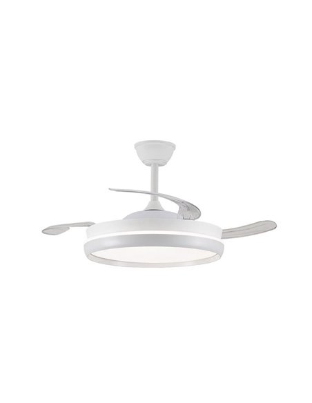 Ventilador CHARLY EVO 72W LED com pás retráteis, 7920Lm CCT Dim Smart
