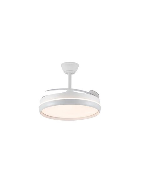 Ventilateur LED CHARLY EVO 72W à pales rétractables, 7920Lm CCT Dim Smart