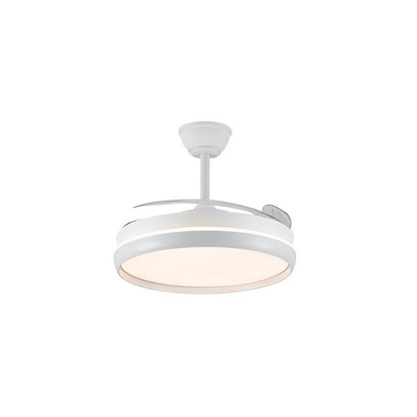 Ventilateur LED CHARLY EVO 72W à pales rétractables, 7920Lm CCT Dim Smart