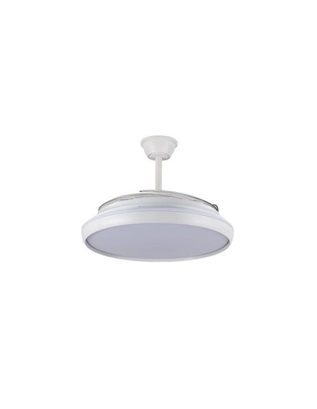 Ventilador LED aspas retráctiles CHARLY L 80W, 9000Lm CCT Dim Ø60cm