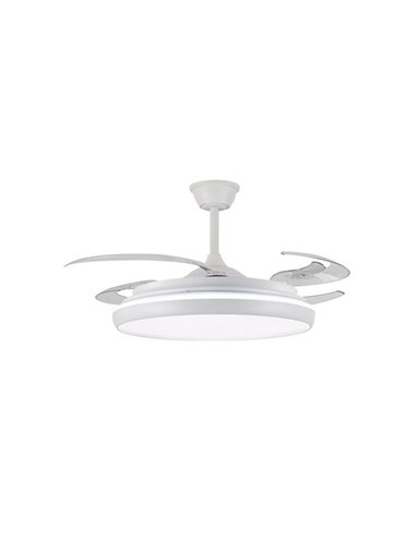 Ventilador LED aspas retráctiles CHARLY L 80W, 9000Lm CCT Dim Ø60cm