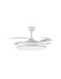 Ventilador LED aspas retráctiles CHARLY L 80W, 9000Lm CCT Dim Ø60cm