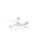 Ventilador LED aspas retráctiles CHARLY L 80W, 9000Lm CCT Dim Ø60cm