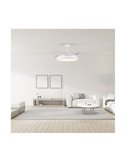 Ventilador LED aspas retráctiles CHARLY L 80W, 9000Lm CCT Dim Ø60cm