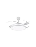 Ventilador LED aspas retráctiles CHARLY L 80W, 9000Lm CCT Dim Ø60cm