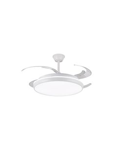 Ventilador LED aspas retráctiles CHARLY L 80W, 9000Lm CCT Dim Ø60cm