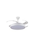 Ventilador LED aspas retráctiles CHARLY L 80W, 9000Lm CCT Dim Ø60cm