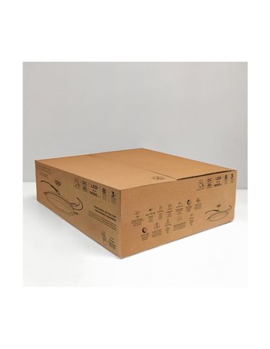 Ventilador LED CHARLY L 80W com pás retráteis, 9000Lm CCT Dim Ø60cm