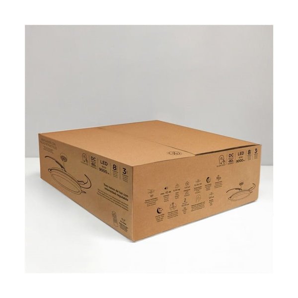 Ventilador LED aspas retráctiles CHARLY L 80W, 9000Lm CCT Dim Ø60cm