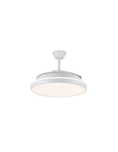 Ventilador LED aspas retráctiles CHARLY L 80W, 9000Lm CCT Dim Ø60cm