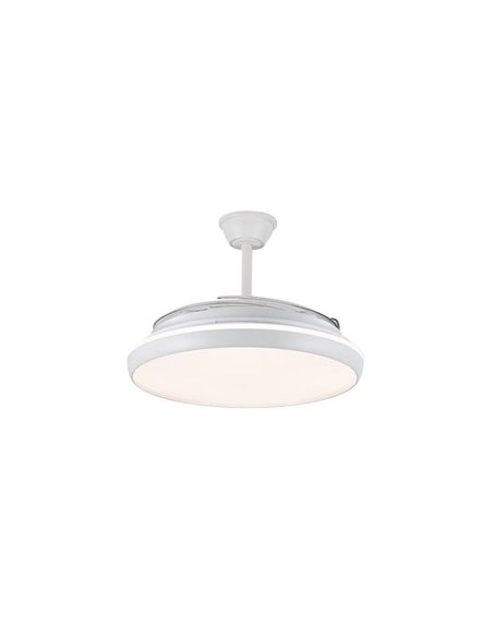 Ventilador LED aspas retráctiles CHARLY L 80W, 9000Lm CCT Dim Ø60cm