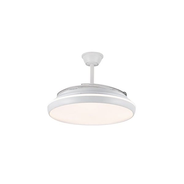 Ventilador LED aspas retráctiles CHARLY L 80W, 9000Lm CCT Dim Ø60cm