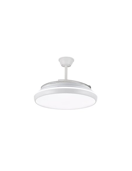 Ventilador LED aspas retráctiles CHARLY L 80W, 9000Lm CCT Dim Ø60cm