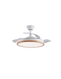 Ventilador LED de techo con aspas retráctiles CHIEF blanco, 36W 3600Lm CCT Dim