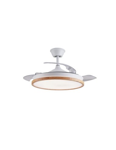 Ventilador LED de techo con aspas retráctiles CHIEF blanco, 36W 3600Lm CCT Dim