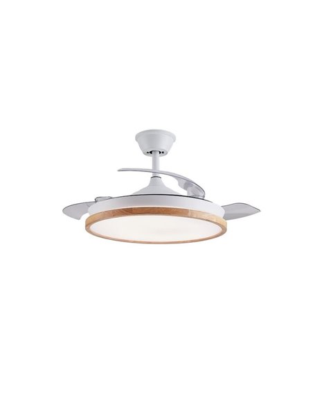 Ventilador LED de techo con aspas retráctiles CHIEF blanco, 36W 3600Lm CCT Dim