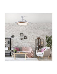 Ventilador LED de techo con aspas retráctiles CHIEF blanco, 36W 3600Lm CCT Dim 2