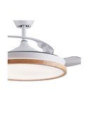 Ventilador LED de techo con aspas retráctiles CHIEF blanco, 36W 3600Lm CCT Dim