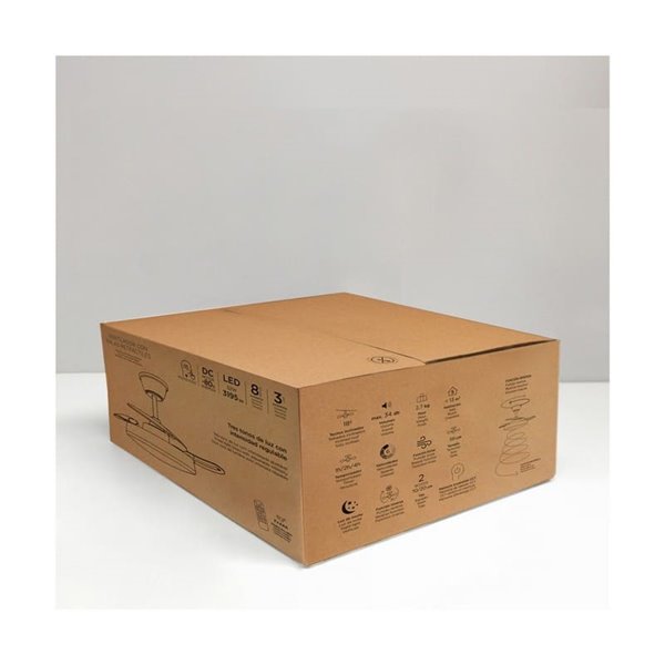 Ventilador de techo LED con aspas retráctiles HORNET, 32W 3195Lm CCT Dim