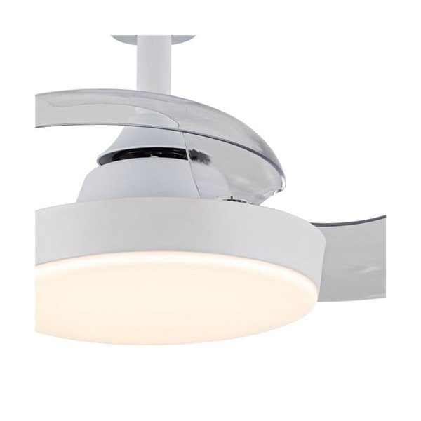 Ventilador de techo LED con aspas retráctiles HORNET, 32W 3195Lm CCT Dim